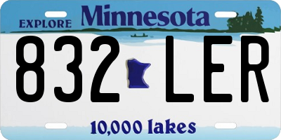 MN license plate 832LER