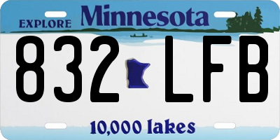 MN license plate 832LFB