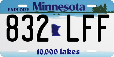 MN license plate 832LFF
