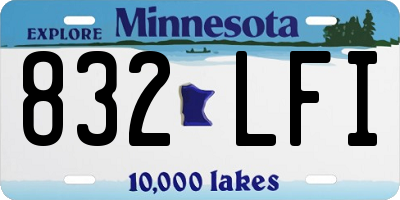 MN license plate 832LFI
