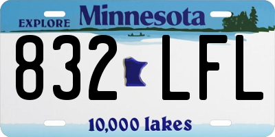 MN license plate 832LFL