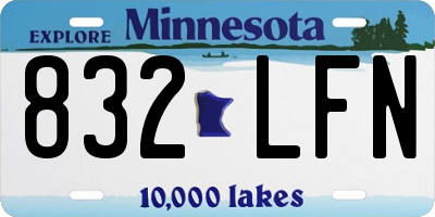 MN license plate 832LFN