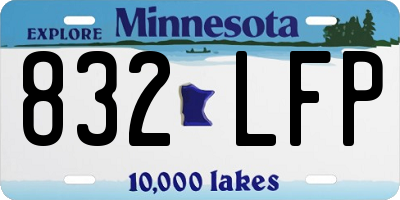 MN license plate 832LFP