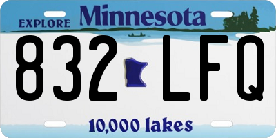 MN license plate 832LFQ