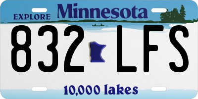 MN license plate 832LFS