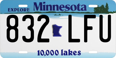 MN license plate 832LFU