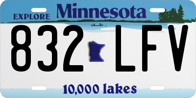 MN license plate 832LFV