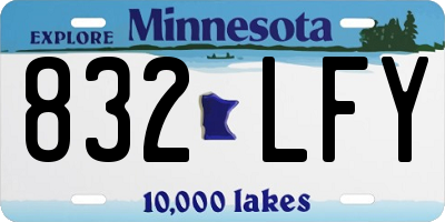 MN license plate 832LFY