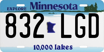 MN license plate 832LGD