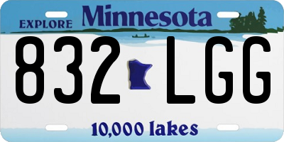 MN license plate 832LGG