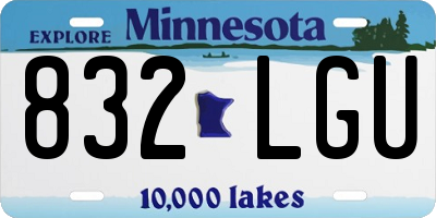 MN license plate 832LGU