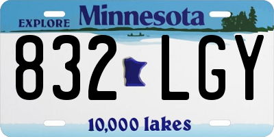 MN license plate 832LGY