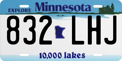 MN license plate 832LHJ