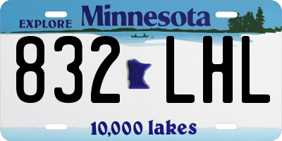 MN license plate 832LHL
