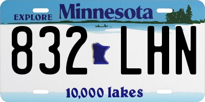 MN license plate 832LHN