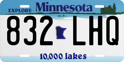 MN license plate 832LHQ