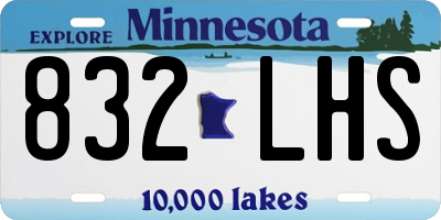 MN license plate 832LHS