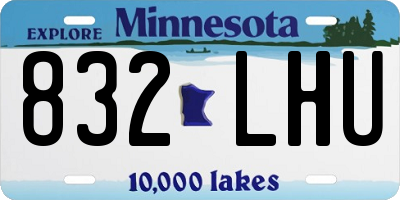 MN license plate 832LHU