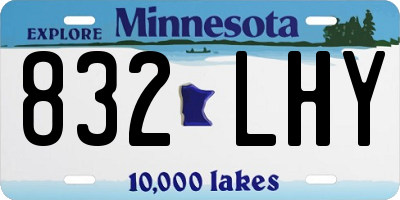MN license plate 832LHY