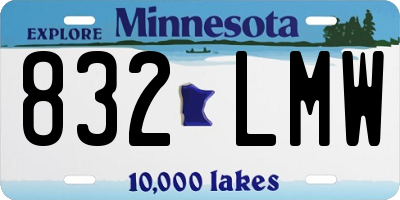 MN license plate 832LMW