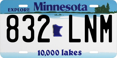 MN license plate 832LNM