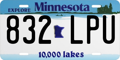 MN license plate 832LPU