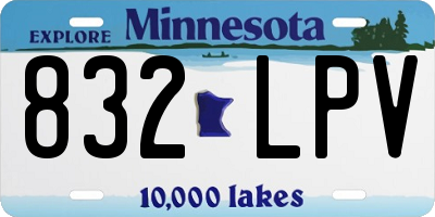 MN license plate 832LPV