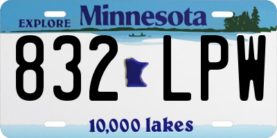 MN license plate 832LPW