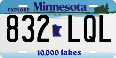 MN license plate 832LQL