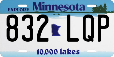 MN license plate 832LQP