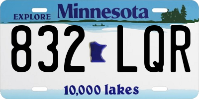 MN license plate 832LQR