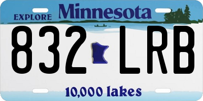 MN license plate 832LRB
