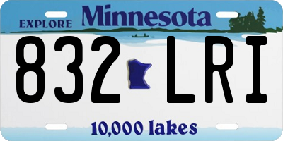 MN license plate 832LRI