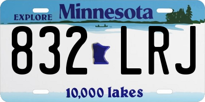 MN license plate 832LRJ