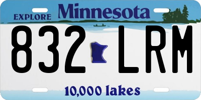 MN license plate 832LRM