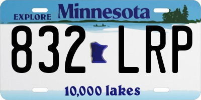 MN license plate 832LRP