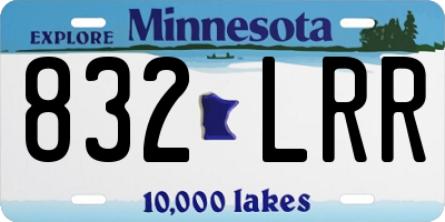 MN license plate 832LRR