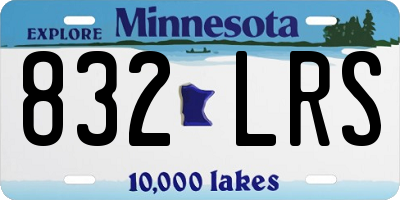 MN license plate 832LRS