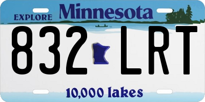 MN license plate 832LRT