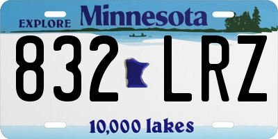 MN license plate 832LRZ