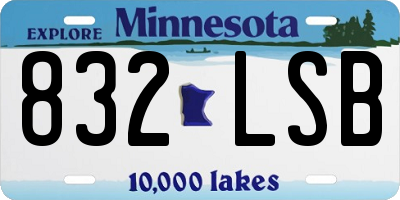 MN license plate 832LSB