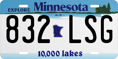 MN license plate 832LSG