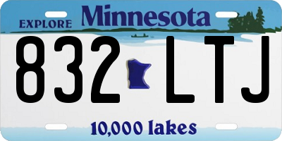 MN license plate 832LTJ