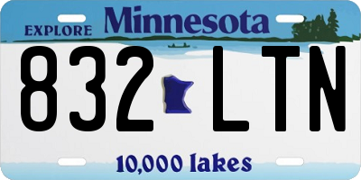 MN license plate 832LTN