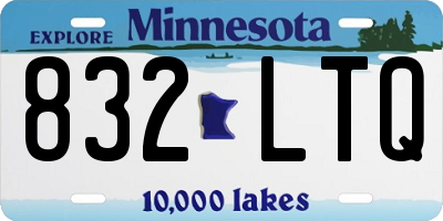 MN license plate 832LTQ