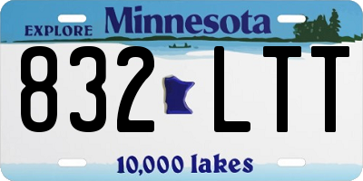 MN license plate 832LTT