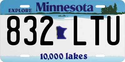 MN license plate 832LTU