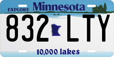 MN license plate 832LTY