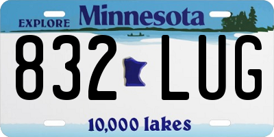 MN license plate 832LUG