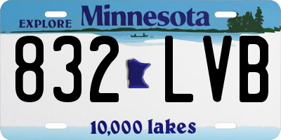 MN license plate 832LVB